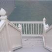 Evergrain composite decking with White Vinyl Rail